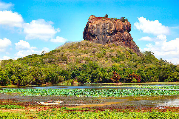 Lass dich auf einer Rundreise durch Sri Lanka von der Felsenfestung von Sigiriya beeindrucken