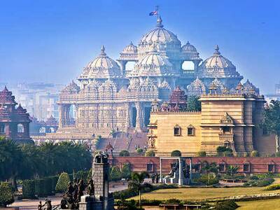 Der Akshardham-Tempel in Neu-Delhi ist der größte hinduistische Tempel der Welt