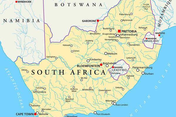 Landkarte Südafrika