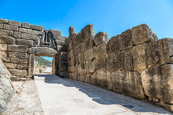 Das Löwentor von Mykene in Griechenland – Antikes Tor mit Löwenrelief