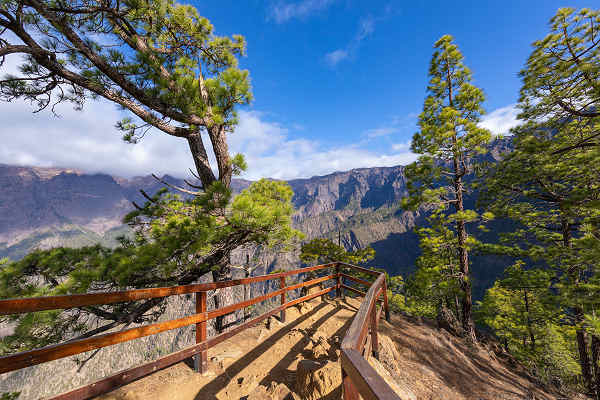 Blick auf die beeindruckende Caldera de Taburiente auf La Palma, Kanarische Inseln