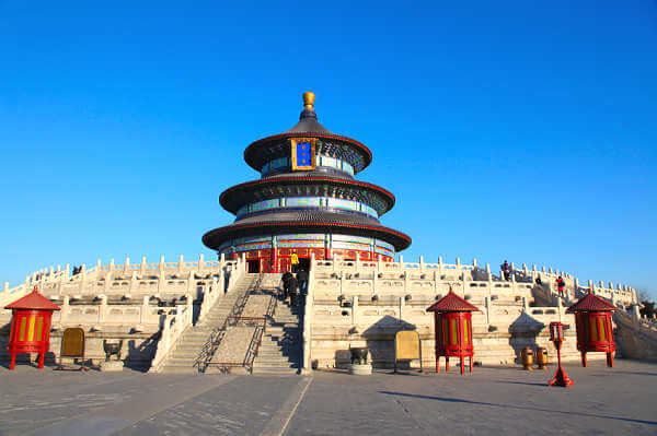 Der Himmelstempel in Peking ist ein Opferaltar der Kaiser der Ming- und Qing-Dynastien von China