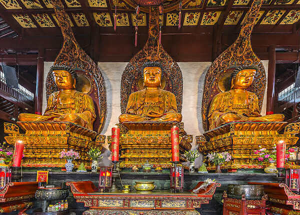 Jadebuddha Tempel in Shanghai mit zwei Jade-Buddha Statuen aus Myanmar