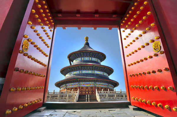 Der Himmelstempel war ein kaiserlicher Opferaltar in Beijing wo um eine gute Ernte beteten wurde