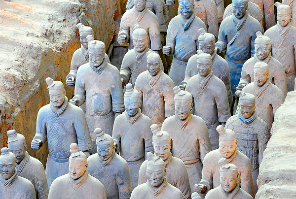 Die Terrakotta Armee aus der damaligen Qin-Dynastie