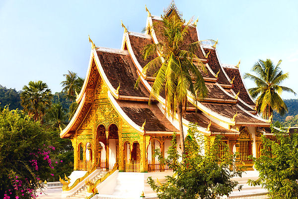 Der Wat Xieng Thong ist die älteste Tempelanlage von Laos in Luang Prabang