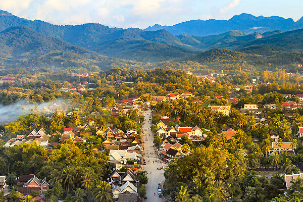 Luang Prabang die alte Hauptstadt des einstigen Königreiches liegt im Norden von Laos