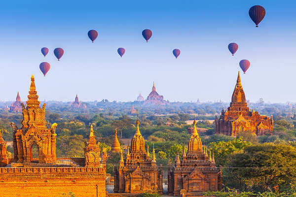 Bagan ist mit über 2.000 Tempeln und Pagoden ist der Höhepunkt einer Rundreise durch Myanmar.