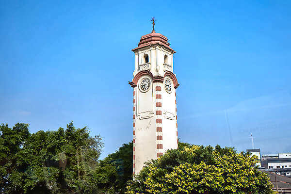 Khan-Uhrturm in Colombo ist von einem Kreisverkehr umgeben ist markiert den Eingang zum Pettah-Markt