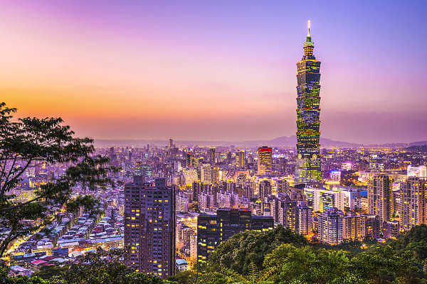 Der Taipeh 101 mit 508 Metern Höhe der höchste Wolkenkrater Taiwans.