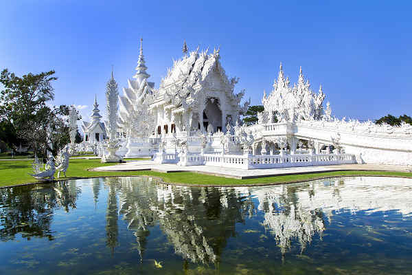 Wat Rong Khun – der weiße Tempel in Chiang Rai.