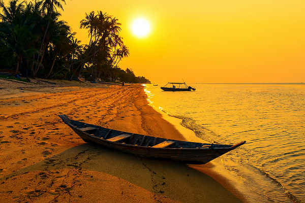 Der Sonnenuntergang am Natien Beach auf Koh Samui lädt zum Träumen ein