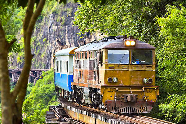 Westthailand, Geschichte, Kultur, Naturwunder - die Todesbahn am River Kwai