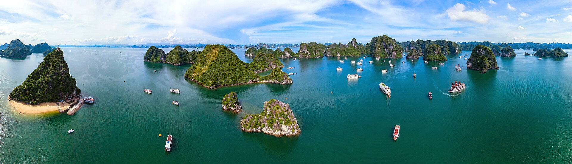 Bild der atemberaubenden Halong-Bucht in Vietnam - ein Highlight auf Ihrer Vietnam Reise