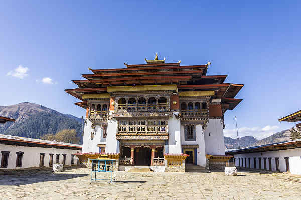 Das Gangtey Klosters, einem bedeutenden spirituellen Ort in Bhutan