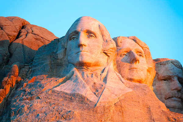 Die berühmtesten Präsidenten der USA – auf Mount Rushmore verewigt.